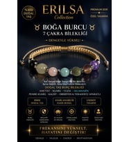 Sertifikalı Boğa Burcu 7 Çakra Doğal Taş Bileklik Ayarlamalı Unisex Premium Hem Bileklik Hem Halhal