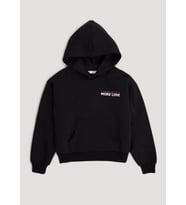 Kız Çocuk Kapüşonlu Baskı Detaylı Sweatshirt (Siyah)