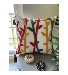 NİVEMESHOME DEKORATİF NAKIŞLI KIRLENT KILIFI 45X45