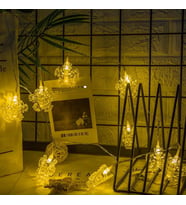 DEKOR DÜĞÜN IŞIKLARI PİLLİ KAR TANESİ MANDAL LED IŞIK SNOW FLAKE PHOTO CLİP GÜN IŞIĞI 2 METRE LED