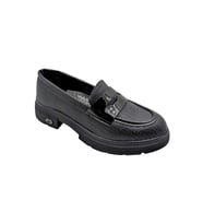 Lgoth  Kadın Topuklu Loafer Ayakkabı - SİYAH - 39