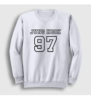 Presmono Unisex Beyaz 97 K Pop Jungkook Bts Sweatshirt 272611tt (Beyaz)