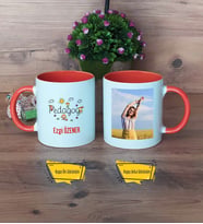 Pedagog Kupa Bardak Turuncu Fotoğraflı Tıp Bayramı Hediyesi
