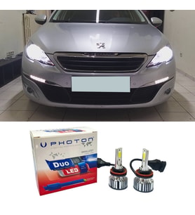 Peugeot 308 Led Xenon Kısa Far Ampulü H7 Duo Yeni Seri Beyaz
