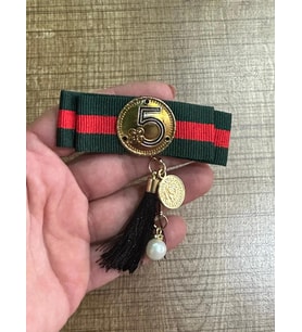 8X8 CM 5 RAKAMLI TUĞRALI PÜSKÜLLÜ TASARIM BROŞ YAKA TÜRBAN İĞNESİ
