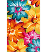Eliana Home Baskılı, Yıkanabilir Kaymaz Taban Salon Halısı LNA1101 100x150 cm (Kırmızı)