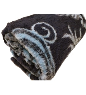 Tek Kişilik Lüks Peluş Uşak Battaniyesi, 2.4kg, (Lacivert)