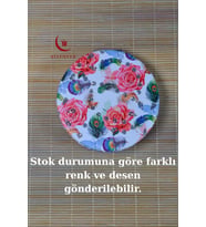 Cep Çanta Aynası,Makyaj Aynası Etnik Desenli Dikdörtgen 6,5x8,5cm