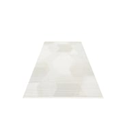 Makine Kaymaz Yıkanabilir Beyaz Geometrik Triko Salon Mutfak Halısı Koridor Halısı Yolluk 21 CREAM BEI