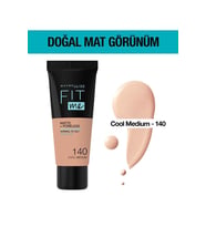 Maybelline Mat Fondöten Fit Me Matte + Poreless Foundation 140 Cool Medium