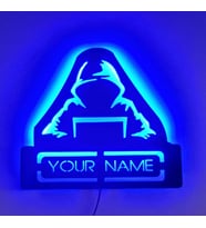 Destina Ahşap Kişiselleştirilebilir Gamer Led Tablo - Gamer Tablo- Led Tablo 50cm*45cm