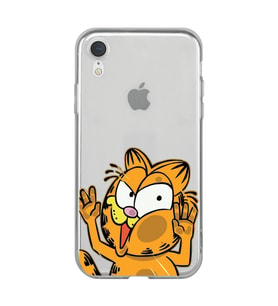 Iphone XR Uyumlu Garfield Desenli Şeffaf Telefon Kılıfı