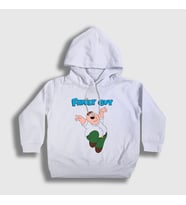 Presmono Unisex Çocuk Beyaz Peter Griffin Family Guy Kapüşonlu Sweatshirt 300718tt