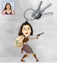 Kişiye Özel Karikatür Tasarım Anahtarlık 97170