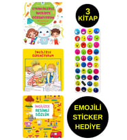 EMOJİLİ STİCKER HEDİYE  - OKUL ÖNCESİ RESİMLİ KİTAPLAR  - İNGİLİZCE SERİSİ