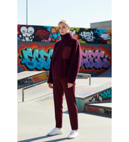 Kadın Dik Yaka Düşük Kol Tam Fermuarlı Peluş Sweatshirt Fonksiyonel Dayanıklı Kaliteli Şık