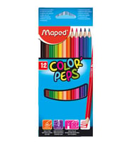 Maped Kuru Boya Karton Kutu Tam Boy Üçgen 12 Renk 183212 (Karışık)
