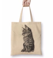 Cat Kedi Bez Çanta Uzun Saplı