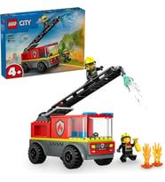 LEGO City Merdivenli İtfaiye Kamyonu 60463-4 Yaş ve Üzeri Çocuklar için Yaratıcı Oyuncak Yapım Seti, (Çok Renkli)