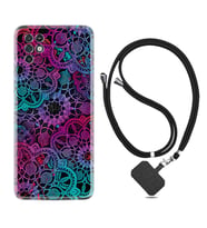 INFINIX Note 11 Pro Note 10 Hot 9 Play Kılıf Boyun Askılı Silikon Colurful Mandala 1667
