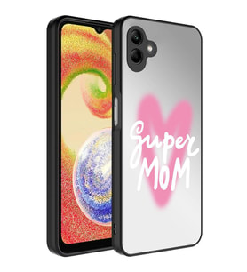 Samsung Galaxy A04 Kılıf Aynalı Desenli Kamera Korumalı Parlak Mirror Kapak (Renksiz)
