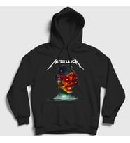 Presmono Unisex Beyaz Hardwired Metallica Kapüşonlu Sweatshirt 292460tt (Siyah)