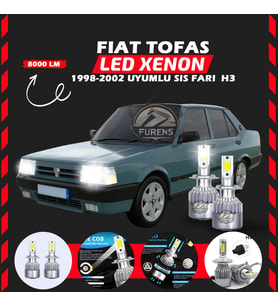 Fiat Tofaş Sis Farı Uyumlu Şimşek Etkili Led Xenon Performance Series H3