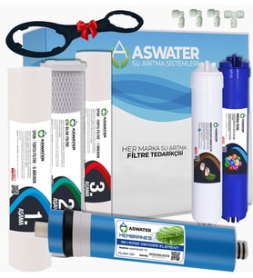 Açık Kasa Su Arıtma Cihazı Aw 6'lı Aşamalı Filtresi Seti Mineral