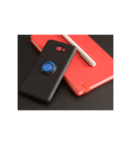 Samsung Galaxy J7 Prime Uyumlu Kılıf Zore Ravel Silikon Kapak (Siyah-Mavi)