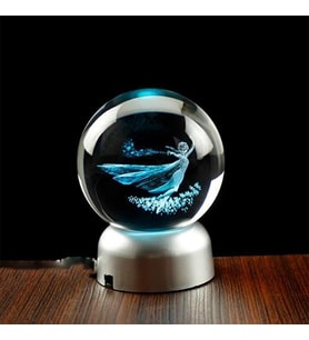 Dekoratif Renk Değiştiren Elsa Temalı Işıklı Cam Küre 8cm*6cm