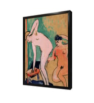 Two Female Nudes Çerçeveli Mdf Tablo