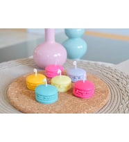 Makaron Şeklinde 6'lı El Yapımı Mum - Pastel Dekoratif – Hediye ve Oda Dekoru (Çok Renkli)