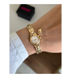 Newera Watch Metal Kordon Kalp Charm Detaylı Minimal Kadın Kol Saati