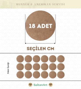18 Adet MDF Amerikan Servis Supla Ahşap Magnetlik 3 mm Kalınlık 1-50 cm Ölçüler
