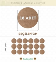 18 Adet MDF Amerikan Servis Supla Ahşap Magnetlik 3 mm Kalınlık 1-50 cm Ölçüler