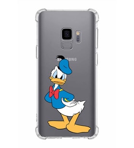 Samsung Galaxy S9  Köşe Korumalı Antişok Kapak Donald Duck Tasarımlı Şeffaf  Kılıf