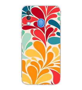 PrintiFy Samsung Galaxy A40 ile Uyumlu Retro Color 5  Kamera Korumalı Şeffaf  Kılıf