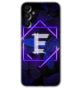 Galaxy A05s Kılıf HD Desen Baskılı Kılıf - Dark Neon Yaprak E Harfi