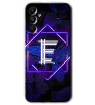 Galaxy A05s Kılıf HD Desen Baskılı Kılıf - Dark Neon Yaprak E Harfi