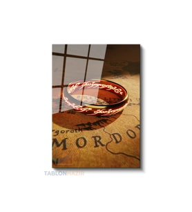 Dikey Cam Tablo Salon Duvar Tablosu Dikey Cam Yuzuk Lotr Yeni Ev Hediyesi Ofis Tablosu