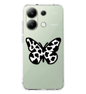 Xiaomi Redmi Note 13 Kelebek Desenli Şeffaf Telefon Kılıfı