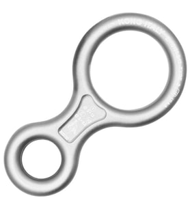 KONG 8 Classic Descender – Sekizli İndirici İniş Aleti – EN 15151-2  UIAA Onaylı Metalik (Gümüş)