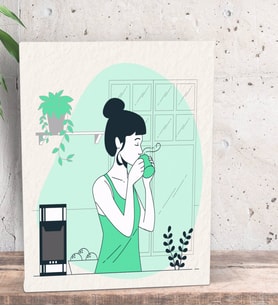 BK Gift Coffee Tasarımlı Dekoratif Mini Kanvas Tablo 15x20cm-30