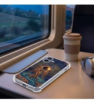 PrintiFy İnfinix Note50pro ile Uyumlu Simya Serisi Kozmik Denge Tasarımlı Uv Baskılı Köşe Korumalı Antişok Kılıf