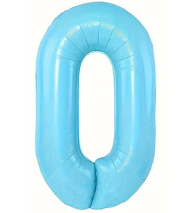 Beysüs Mavi 0 Rakam Folyo Balon 80 cm