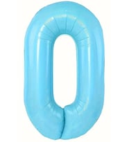 Beysüs Mavi 0 Rakam Folyo Balon 80 cm