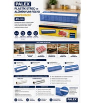 Palex Plastik Streç ve Alm. Folyo Dispenseri 45 cm