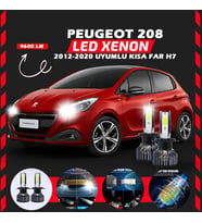 Peugeot 208 2012-2020 Kısa Far Uyumlu Şimşek Etkili Led Xenon Pro Series H7
