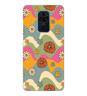 Xiaomi Redmi NOTE 9 Uyumlu Çiçekler Tasarımlı Şeffaf Telefon Kılıfı