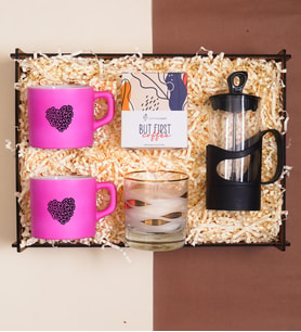 Premium Kahve Keyfi Hediye Kutusu  French Press, Kupa, Mum, Kahve